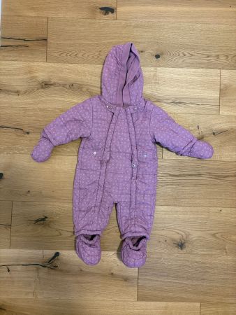Baby Schneeanzug rosa mit Sternen, Grösse 68