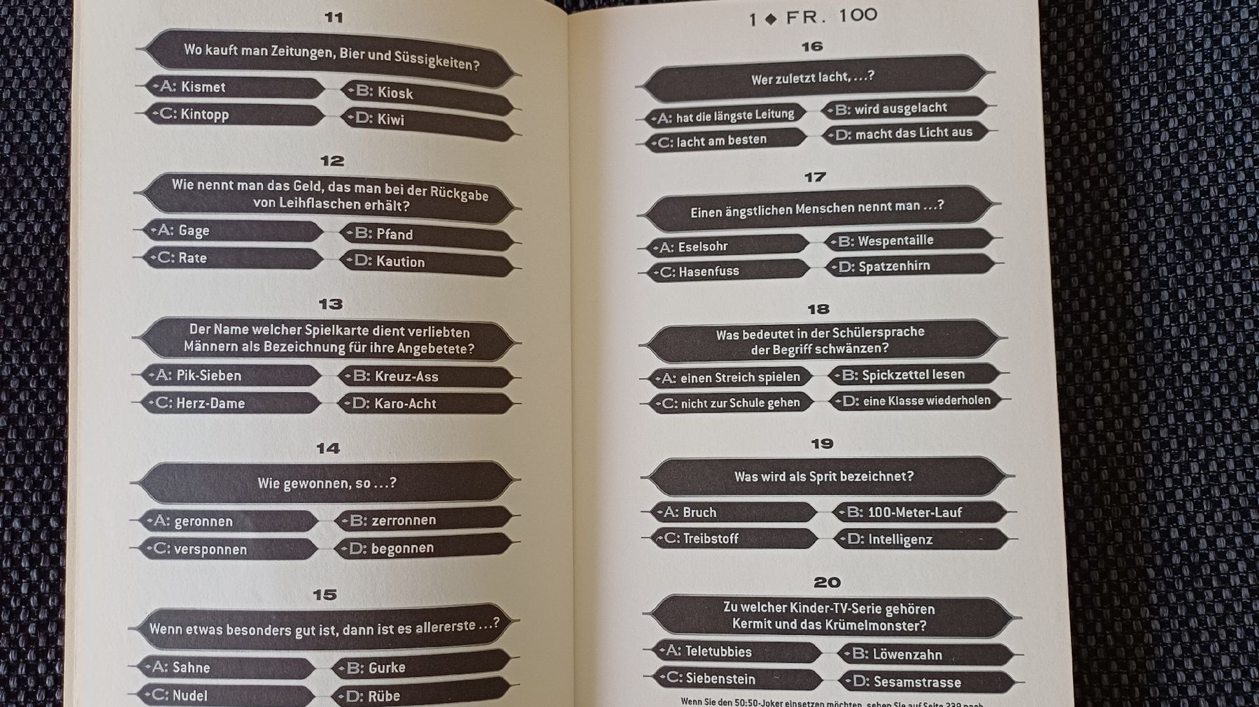 Bücher: Quiz- Buch WER WIRD MILLIOÄR - Schweizer Ausgabe – Gebraucht aus Siegershausen von Bubsi83 6