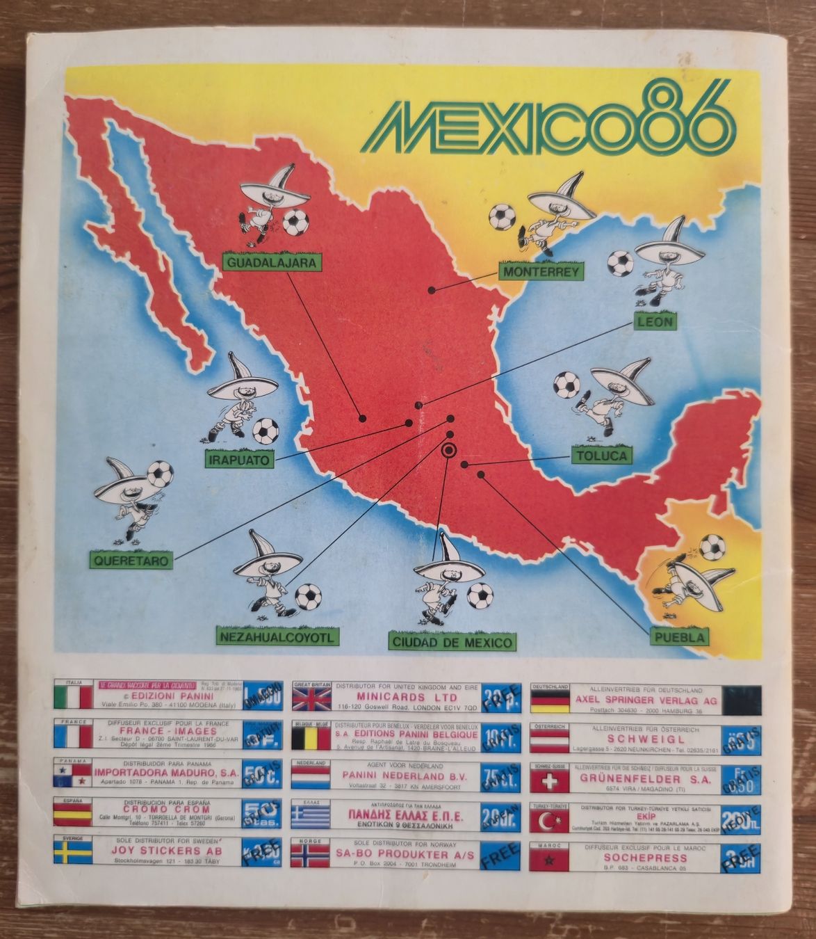 Panini Album: Album Mexique 86 Panini complet – Usato da Courtion venduto da RuiBraga 9