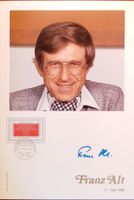 Franz Alt Journalist Autogramm signiert Sammelkarte 18x26cm
