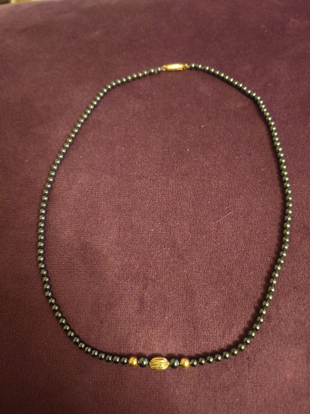 Catenine: bijoux collier or 750 hématite  – Usato da Pampigny venduto da Nathbn