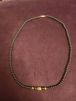 bijoux collier  en or 750  18k hématite