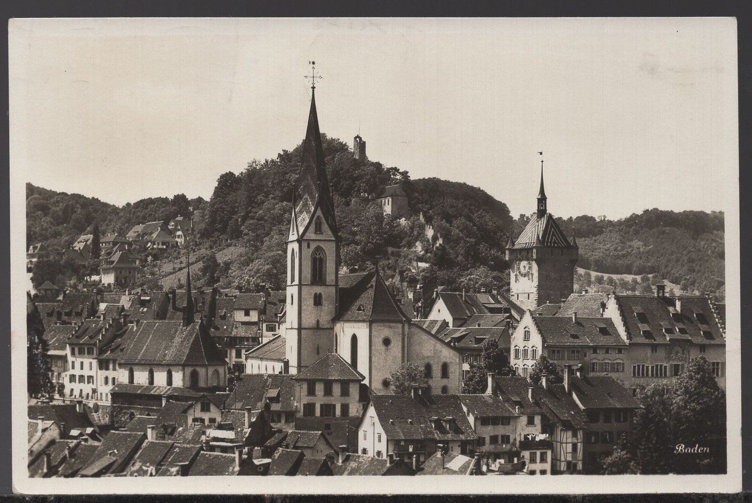 Ansichtskarten: Baden  1938 – Gebraucht aus Aarau von kufi44