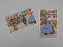 ALTE AK HOLLAND AUFKLAPPBAR MIT LEPORELLO SEHENSWÜRDIGKEITEN