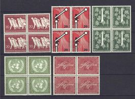 BRD 1955/56, 4er-Blocks, postfrisch** Kat Fr 130.00
