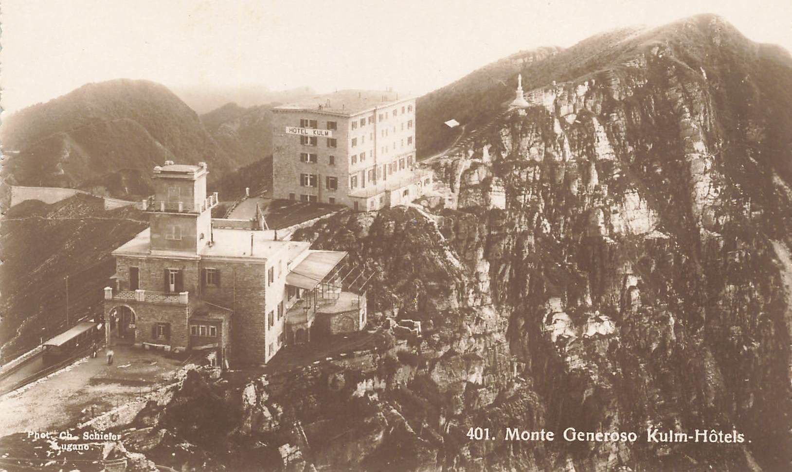 Ansichtskarten: Monte Generoso Kulm Hotel – Gebraucht aus Biasca von Blenio71