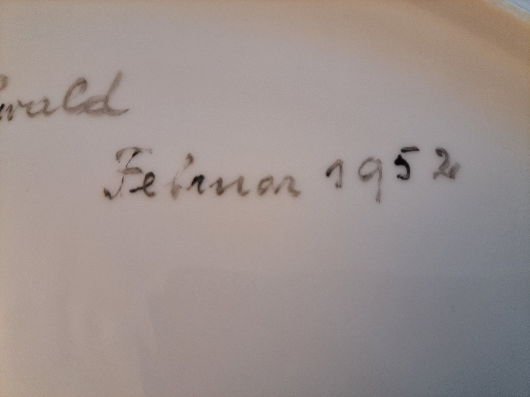 Servierplatten: Handbemalte Servierplatte Schloss Trachselwald,  1952! – Gebraucht aus Spiez von Pistach99 6