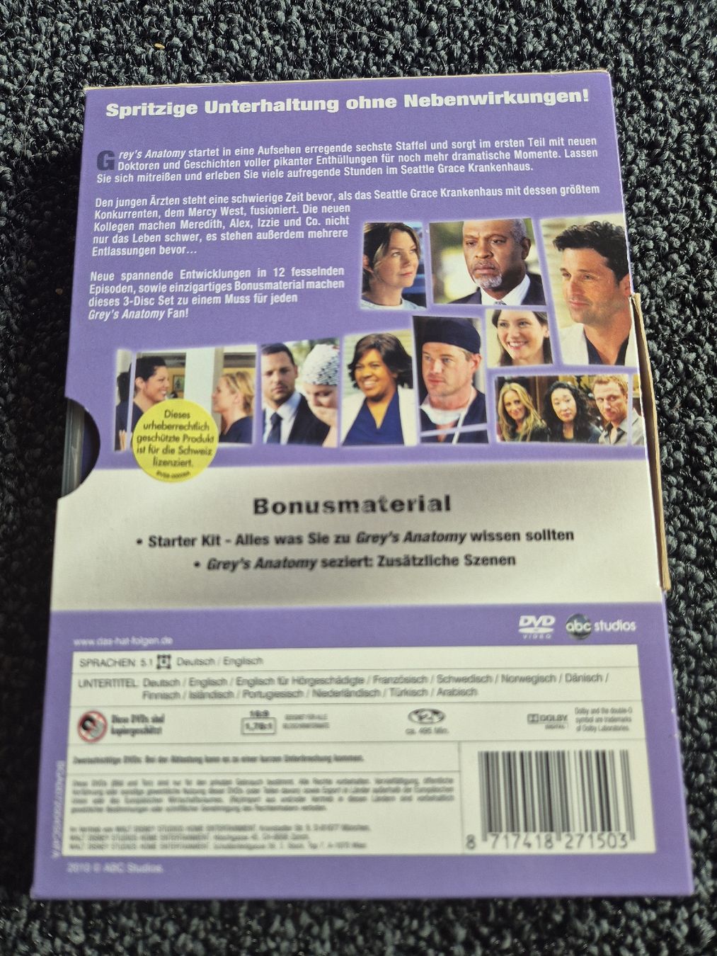 Tutti i DVDs: Grey's Anatomy - Staffel 6, Teil 1 – Usato da Ruswil venduto da jan_bxl5 1