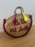 Panier brodé la vie est belle
