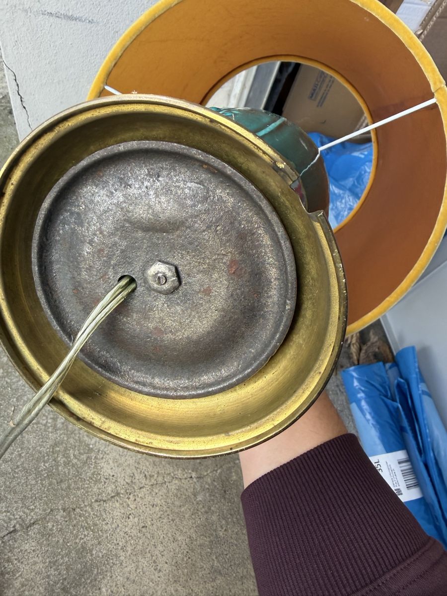 Lampade: Antike Lampe, Keramikfuss türkis – Usato da Lyss venduto da nekoreh 6