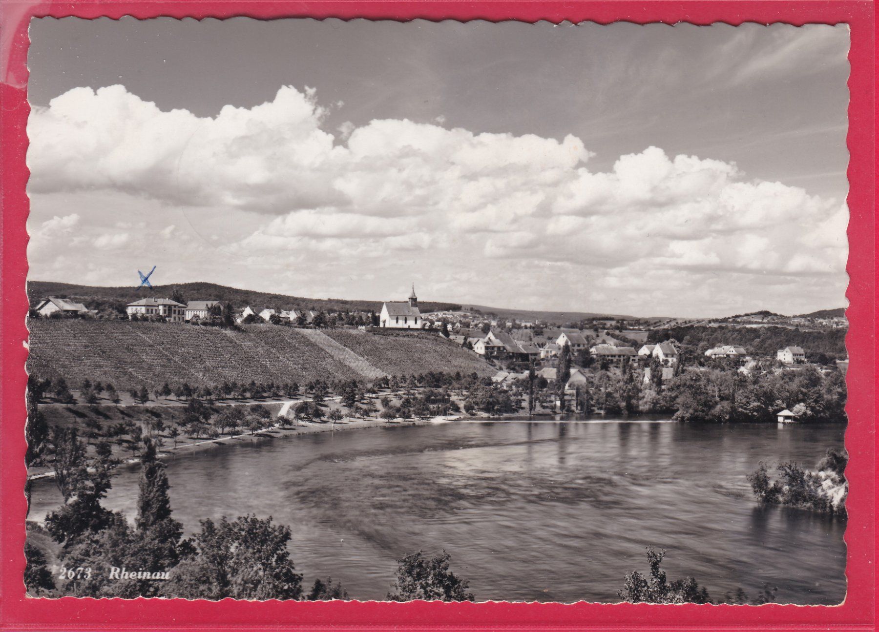 Ansichtskarten: RHEINAU, 14.3.1958 – Gebraucht aus Oberrieden von Gebirgsstelze