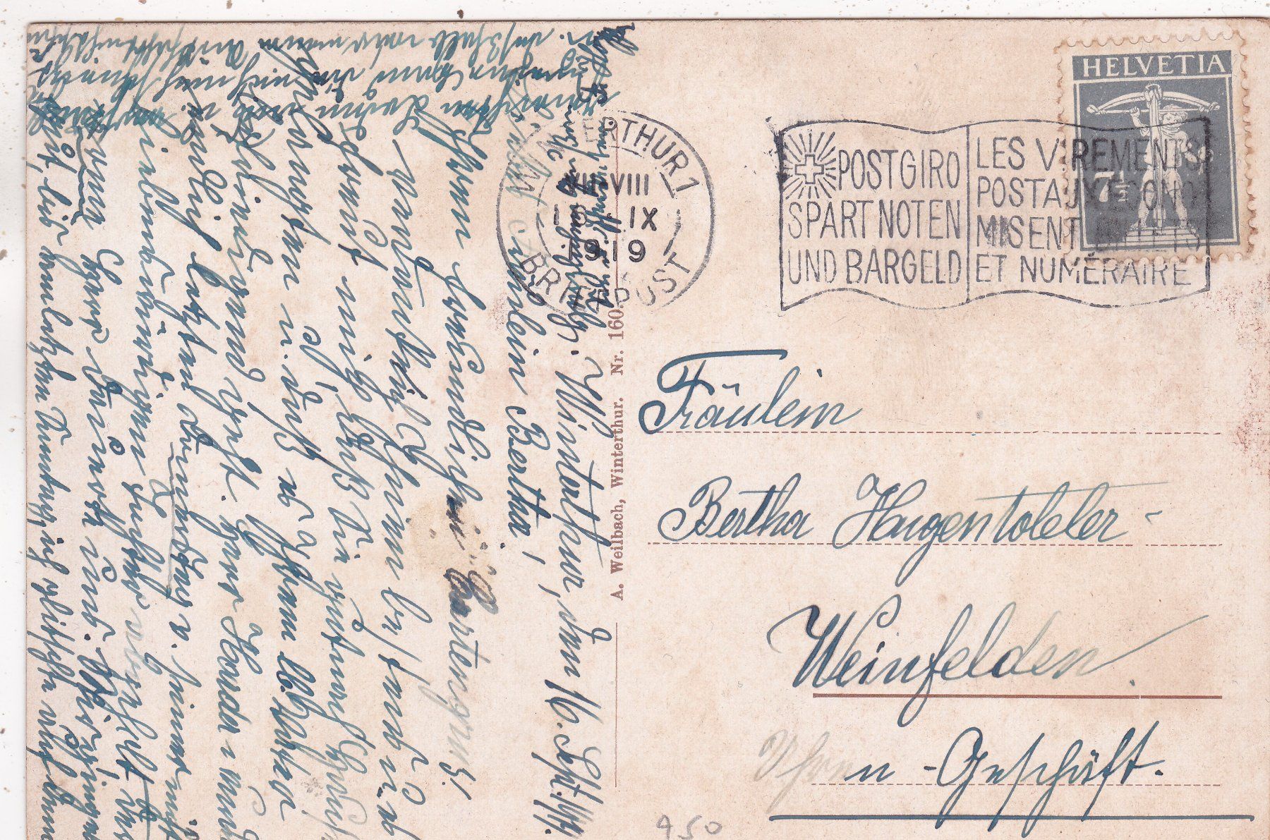 Cartes postales: Kyburg 1919 – D'occasion à Herisau par Lisegrat2008 1