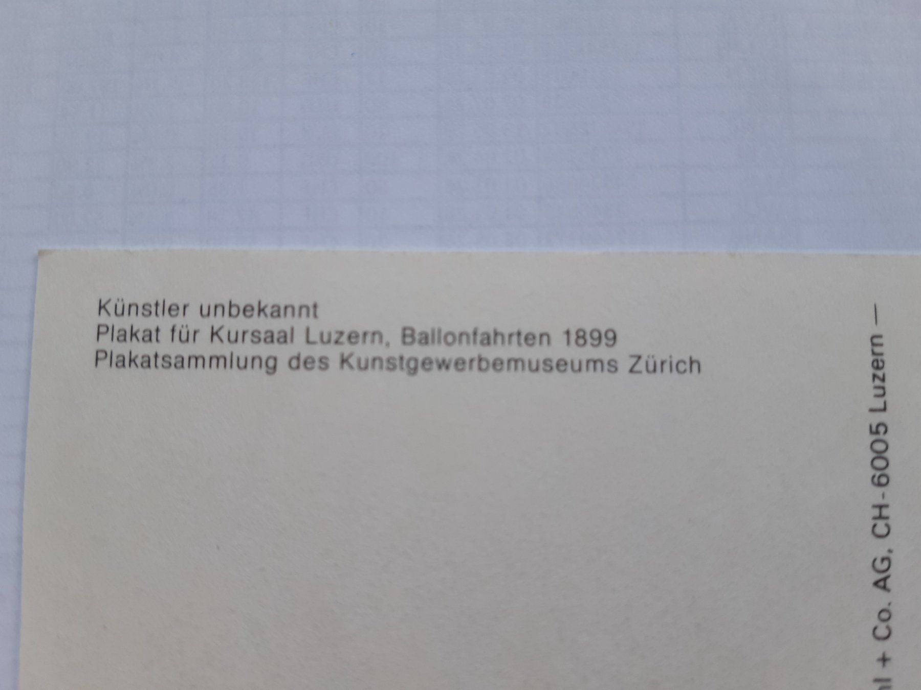 Cartoline postali: Ansichtskarte KURSAAL DE LUCERNE, Werbeplakat 1899 – Nuovo (secondo la descrizione) da Wangs venduto da weisstannen01 2
