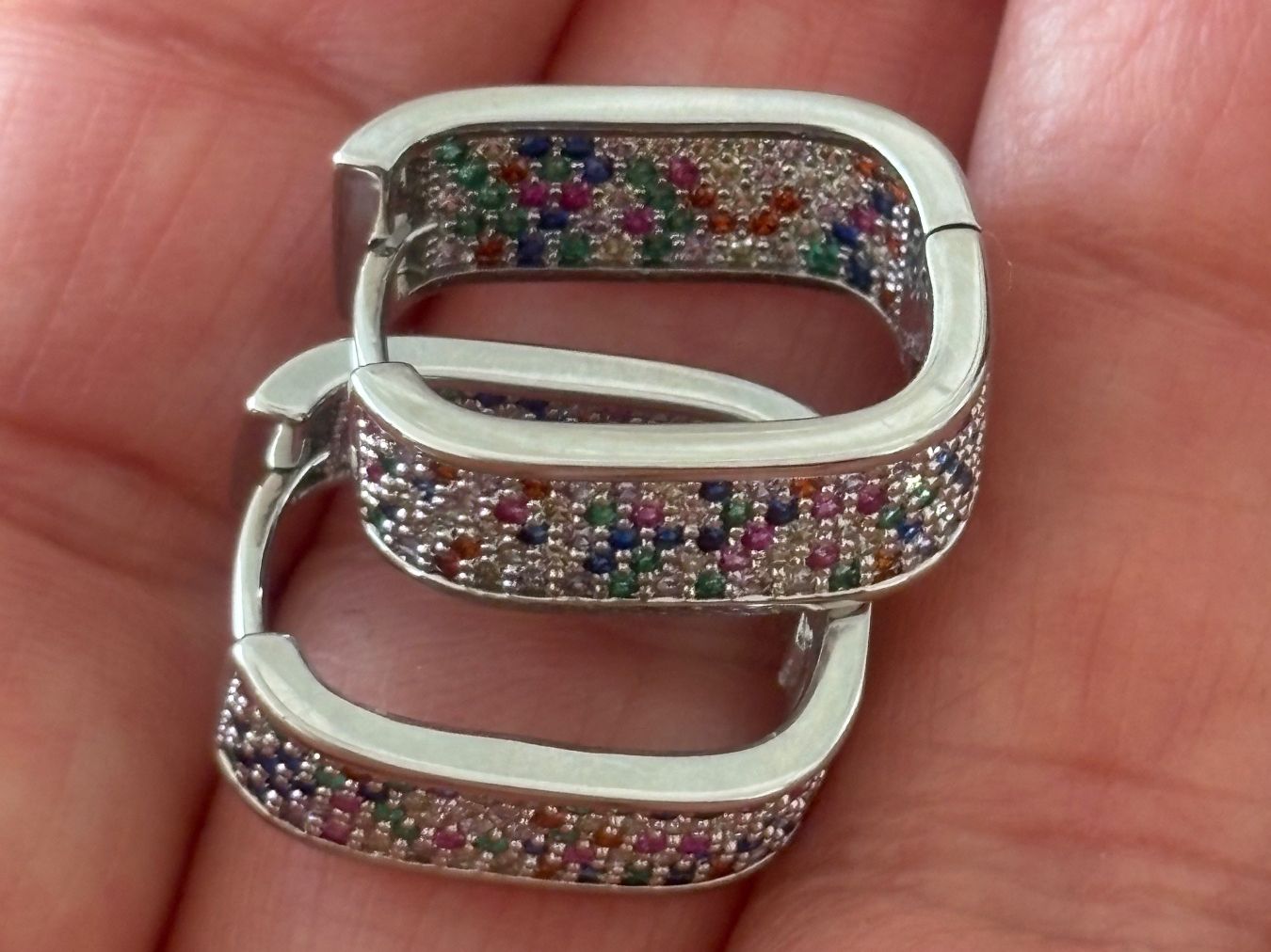 Ohrringe & -stecker: Luxus EleganteOhrstecker Ohrschmuck Multicolore Farbe:Silber – Neu (gemäss Beschreibung) aus Biel-Bienne von Roserosse13 3