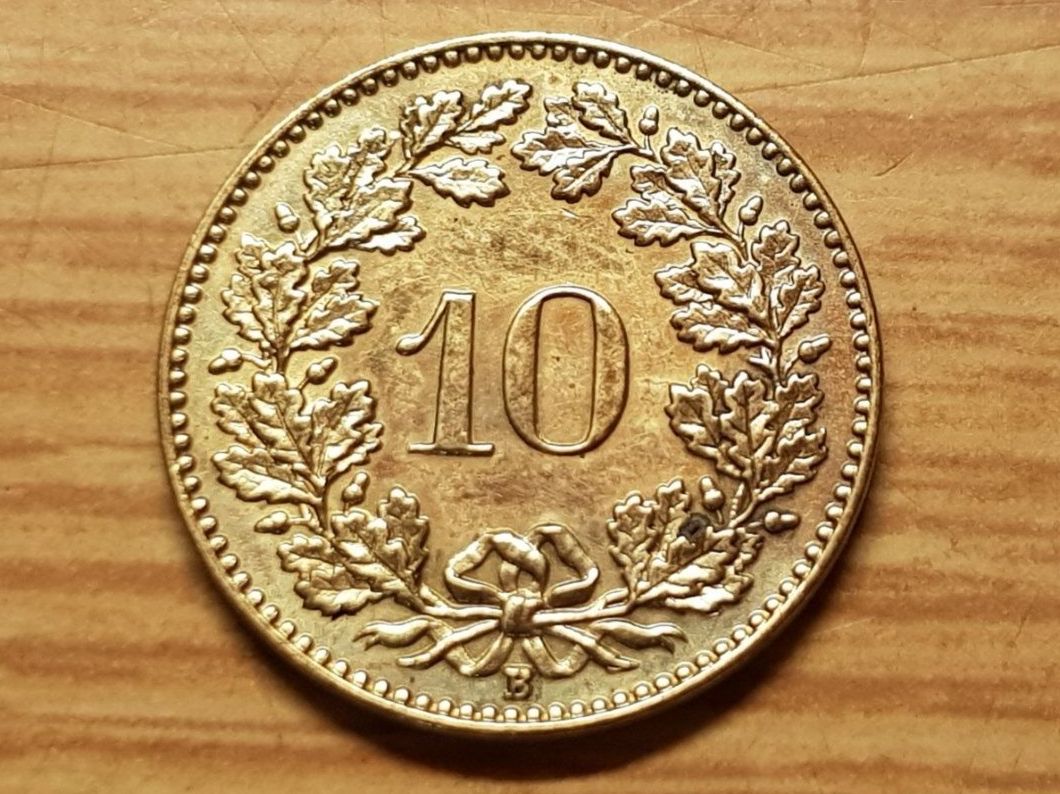 Tutti le monete: 10 Rappen 1919 Messing unz./Stgl. #4 – Nuovo e nell'imballaggio originale da Schöftland venduto da Topdeal4 1