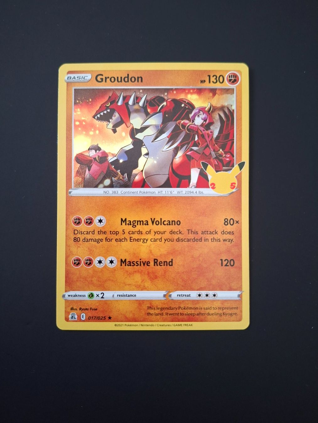Pokémon Sammelbilder & Trading cards: Groudon #017 Celebration EN – Gebraucht aus Biasca von Sara_Poke123