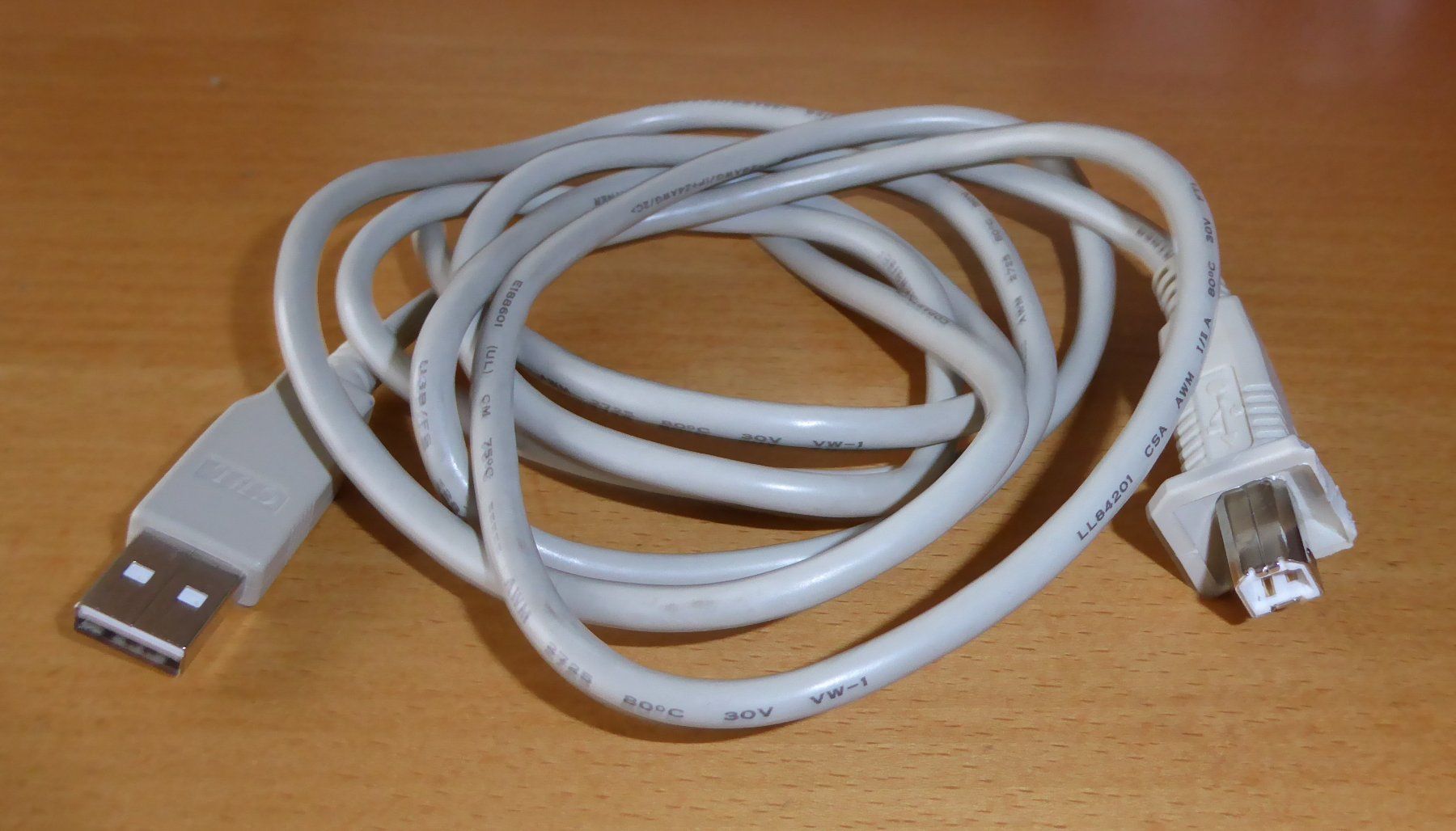 Kabel: USB 2.0 Kabel A — B, 1.80 m lang – Gebraucht aus Spreitenbach von Turbo_1105