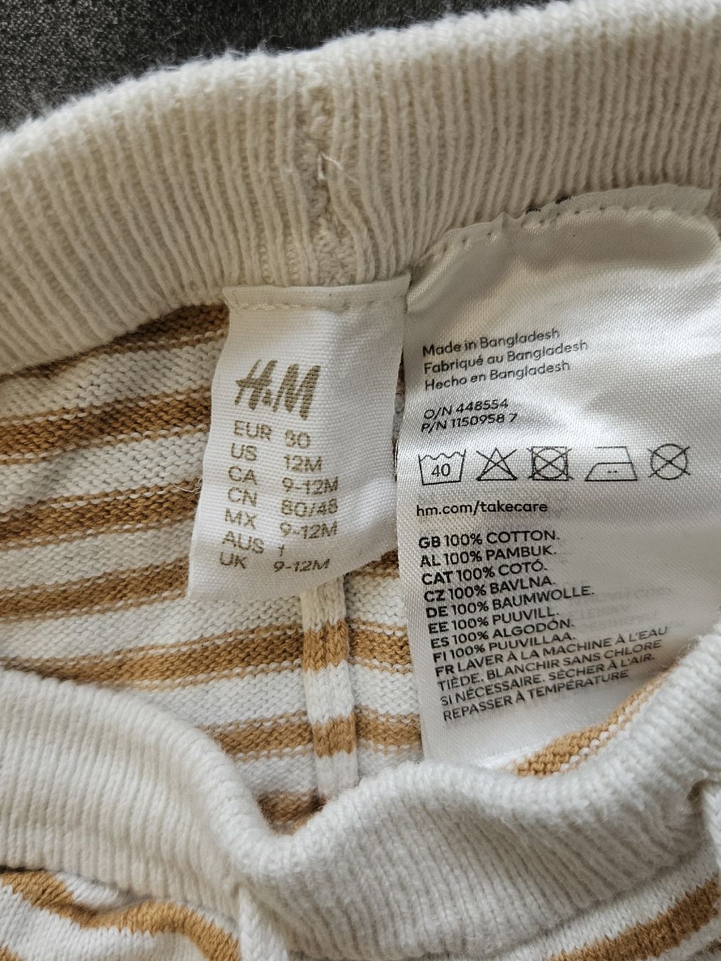 Lotti & Set di vestiti: H&M Set Pullover und Hose gestreift Grösse 80 beige – Usato da Unterkulm venduto da PatrycjaD 3