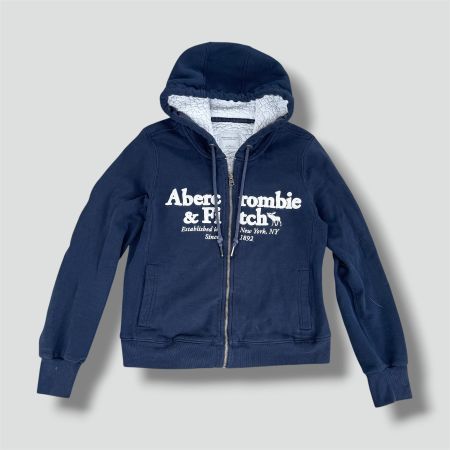 Abercrombie & Fitch fluffy y2k zip-hoodie vintage jacke