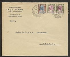 Brief 1930 Liechtenstein Vaduz Katalog 27.-