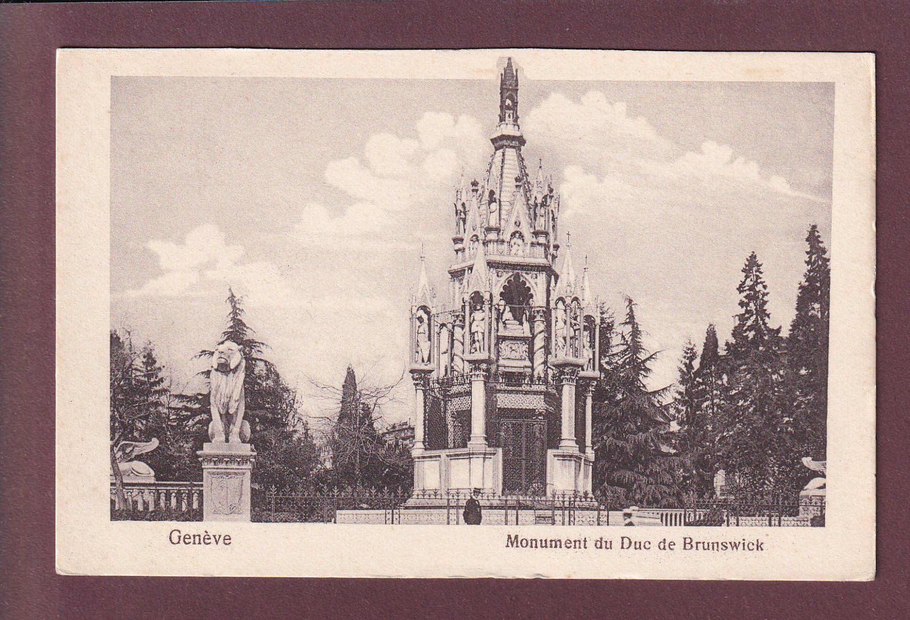 Ansichtskarten: GENEVE - Monument Brunswick – Gebraucht aus Pully von nicecards