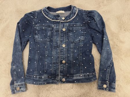 Monnalisa Jeansjacke mit Strass Gr. 10 Jahre