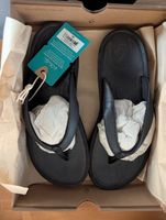 schwarze Flip FLop OluKai Damen Leder Kulapa Kai 38