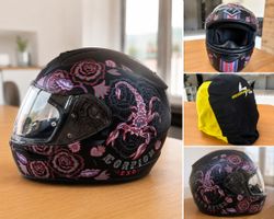 Casque Scorpion EXO femme motif floral taille L