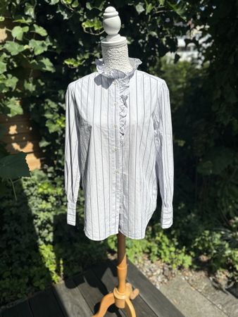 Marc O'Polo Bluse Grösse 38 Gestreift mit Rüschenkragen