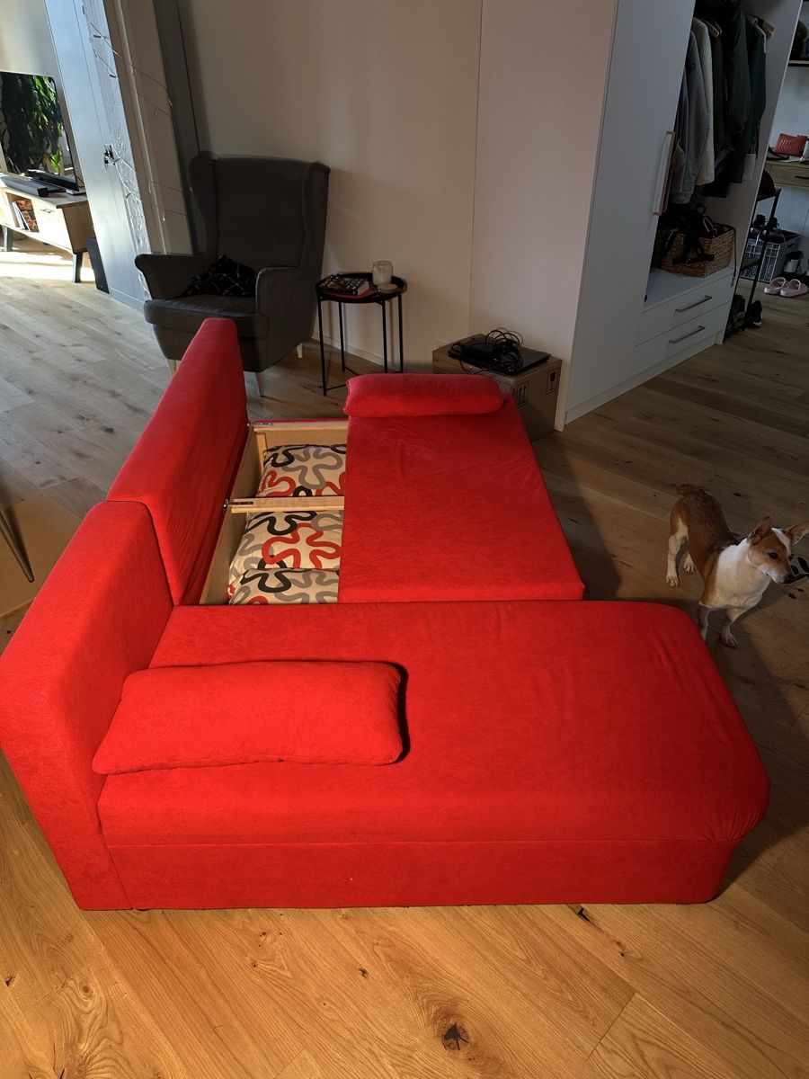 Divani: ausziehbares Sofa rot – Usato da Meierskappel venduto da sonagr 4