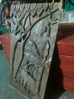 Pannello decorativo in legno intagliato a mano