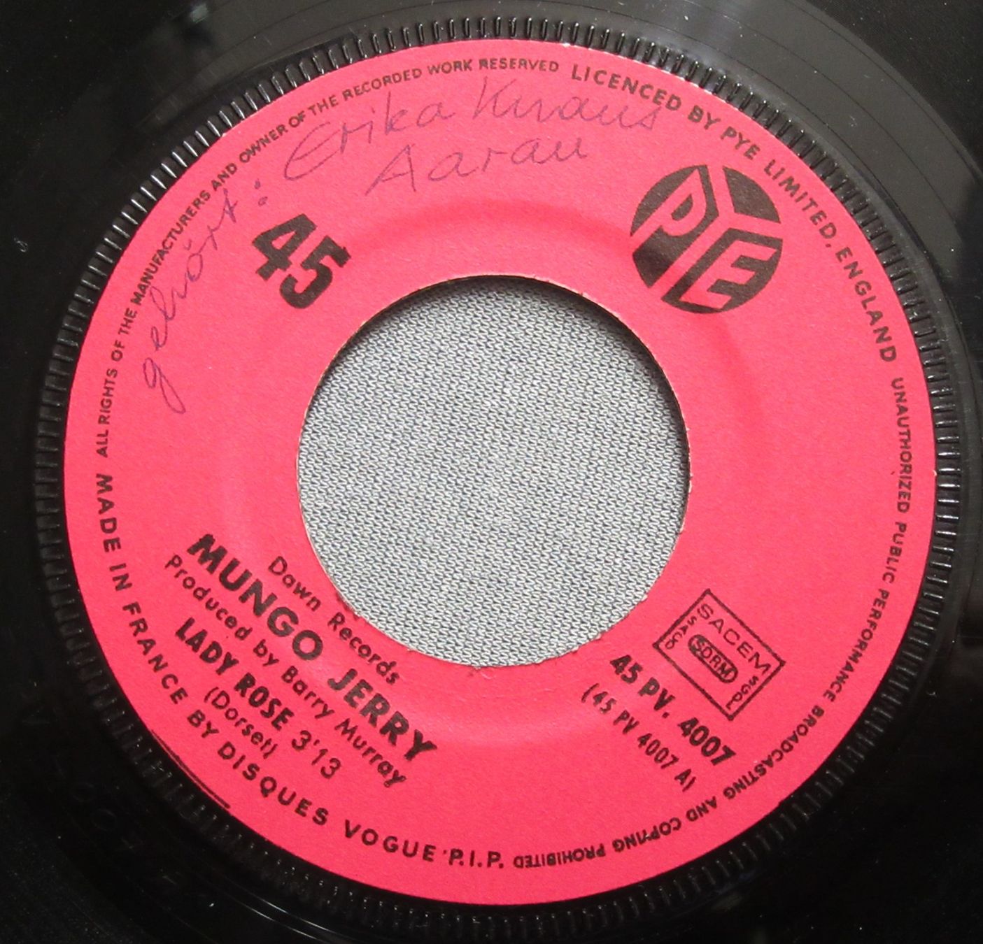 Dischi in vinile: Lady Rose - Mungo Jerry - Single ab CHF 4.00 – Usato da Auenstein venduto da Padabimbim 4