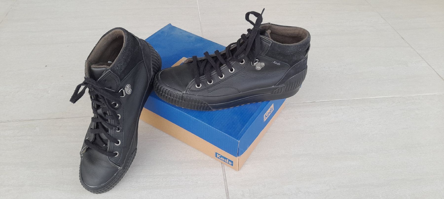 Damenschuhe: Bottines Stiefel Keds noires cuir 41 – Neu (gemäss Beschreibung) aus ERLINSBACH von doudouce