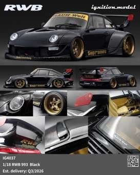 Porsche Modellini d'auto: Porsche RWB 993, black 1/18 Ignition NEU – Nuovo e nell'imballaggio originale da Oberrüti venduto da tomluethi