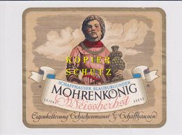 Etikette - Mohrenkönig (Schaffhauser Blauburgunder) /bd