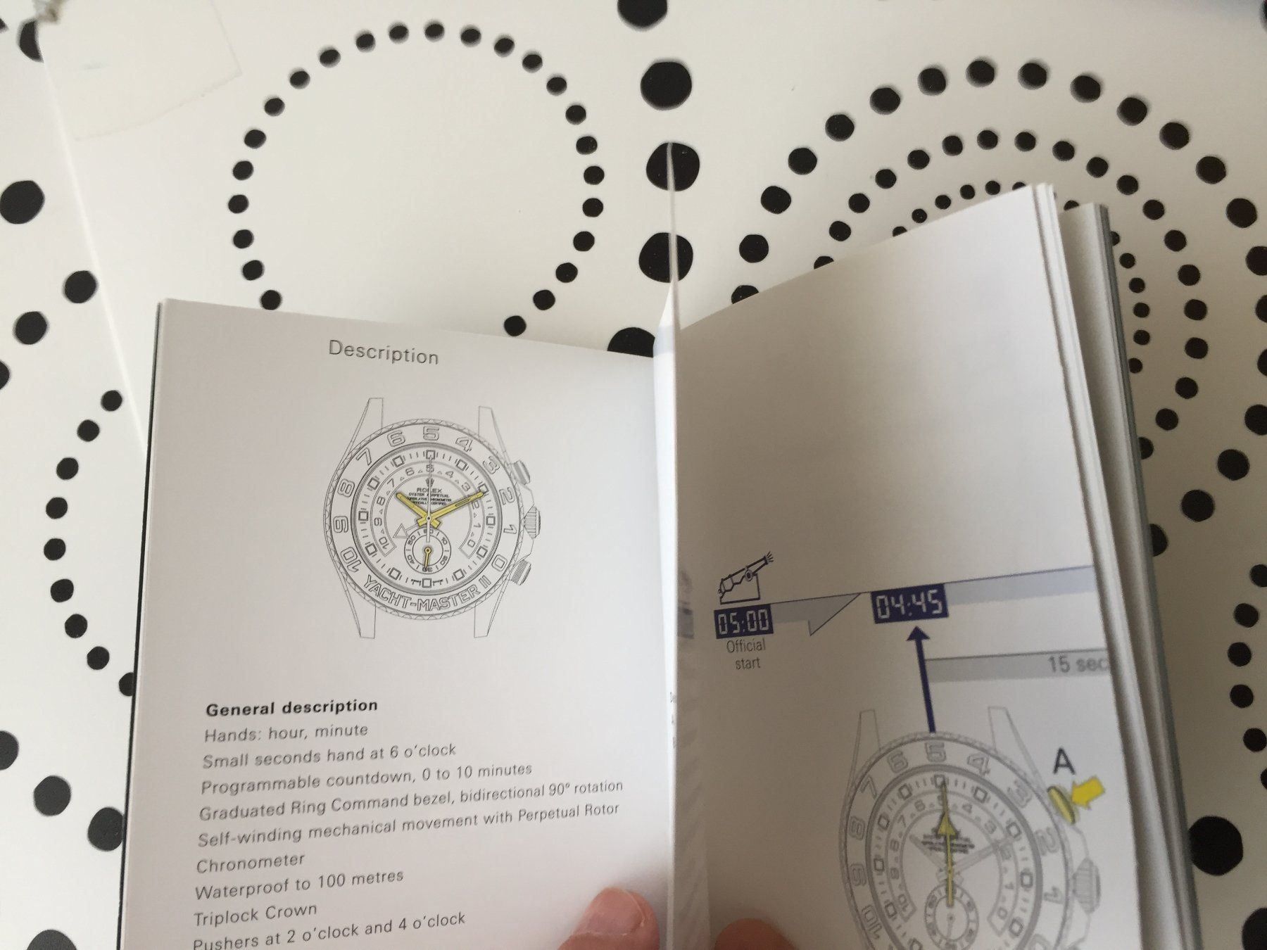 Documenti: ROLEX YACHT-MASTER II - OPERATING INSTRUCTIONS - ENG !!! – Nuovo (secondo la descrizione) da Epalinges venduto da dream-watch 6