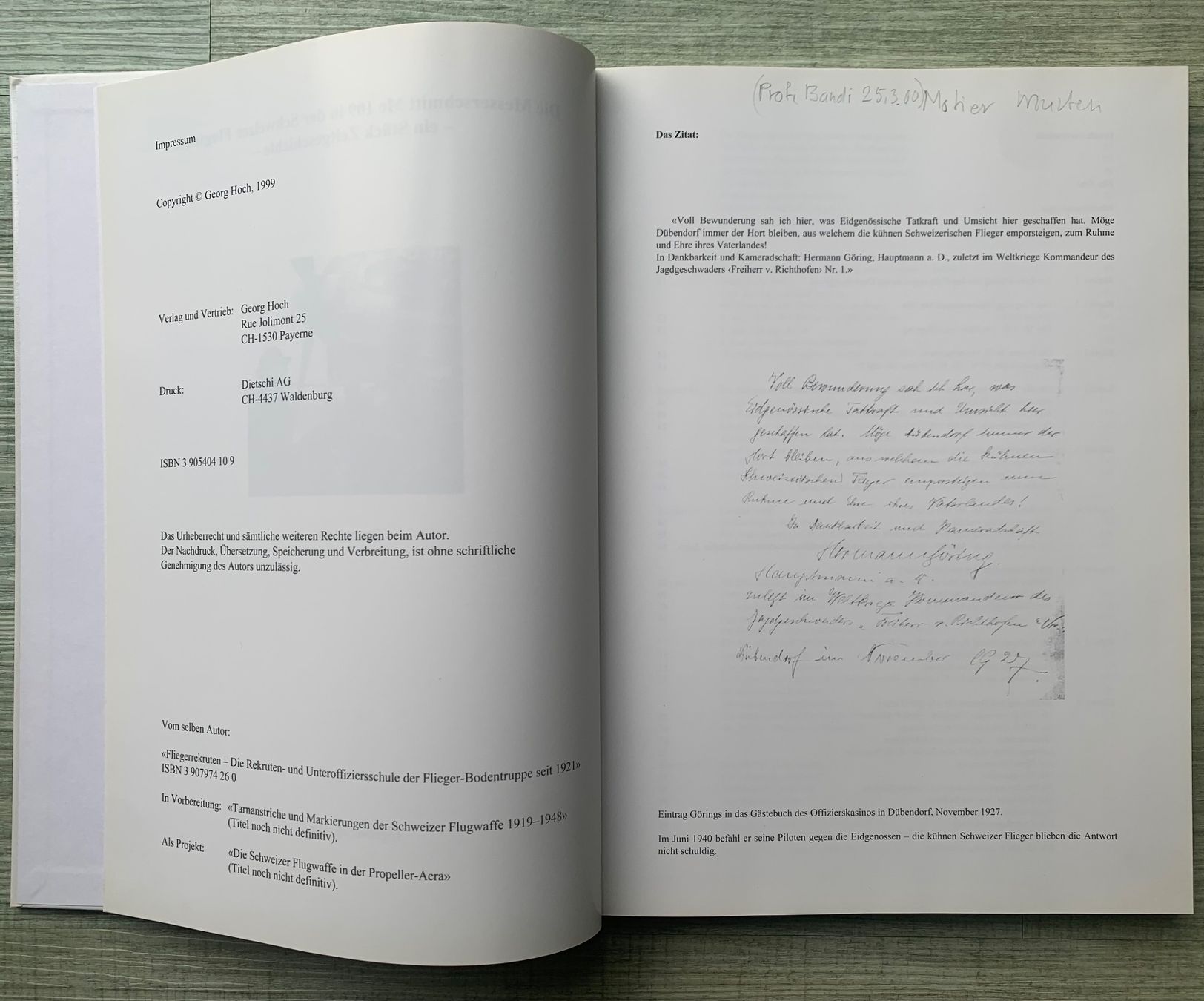 Livres: Die Messerschmitt Me 109 in der Schweizer Luftwaffe – D'occasion à Suhr par schoblobloch 1