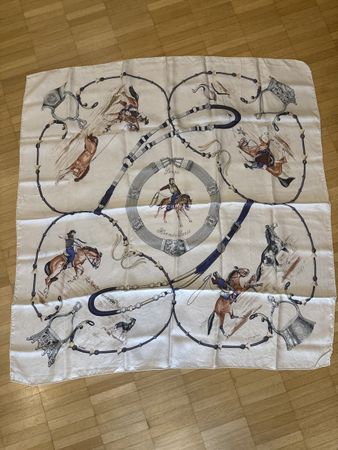 Foulard Vintage "Hermès Paris" - Motivo Equestre Elegante