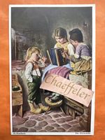 Antike Postkarte "Die Harmonika" H. Kaulbach Dresden Nr. 774