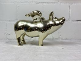 Goldenes Glücksschwein Spardose - Tolle Dekoration!
