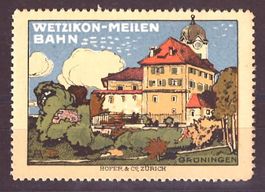 Wetzikon Meilen Bahn **Vignette Label Kleber Verschlussmarke