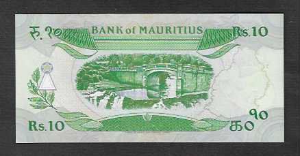 Billets de banque: Mauritius  10  Rupees  Bankfrisch – Neuf (Voir description) à Gordola par coinsandnotes 1