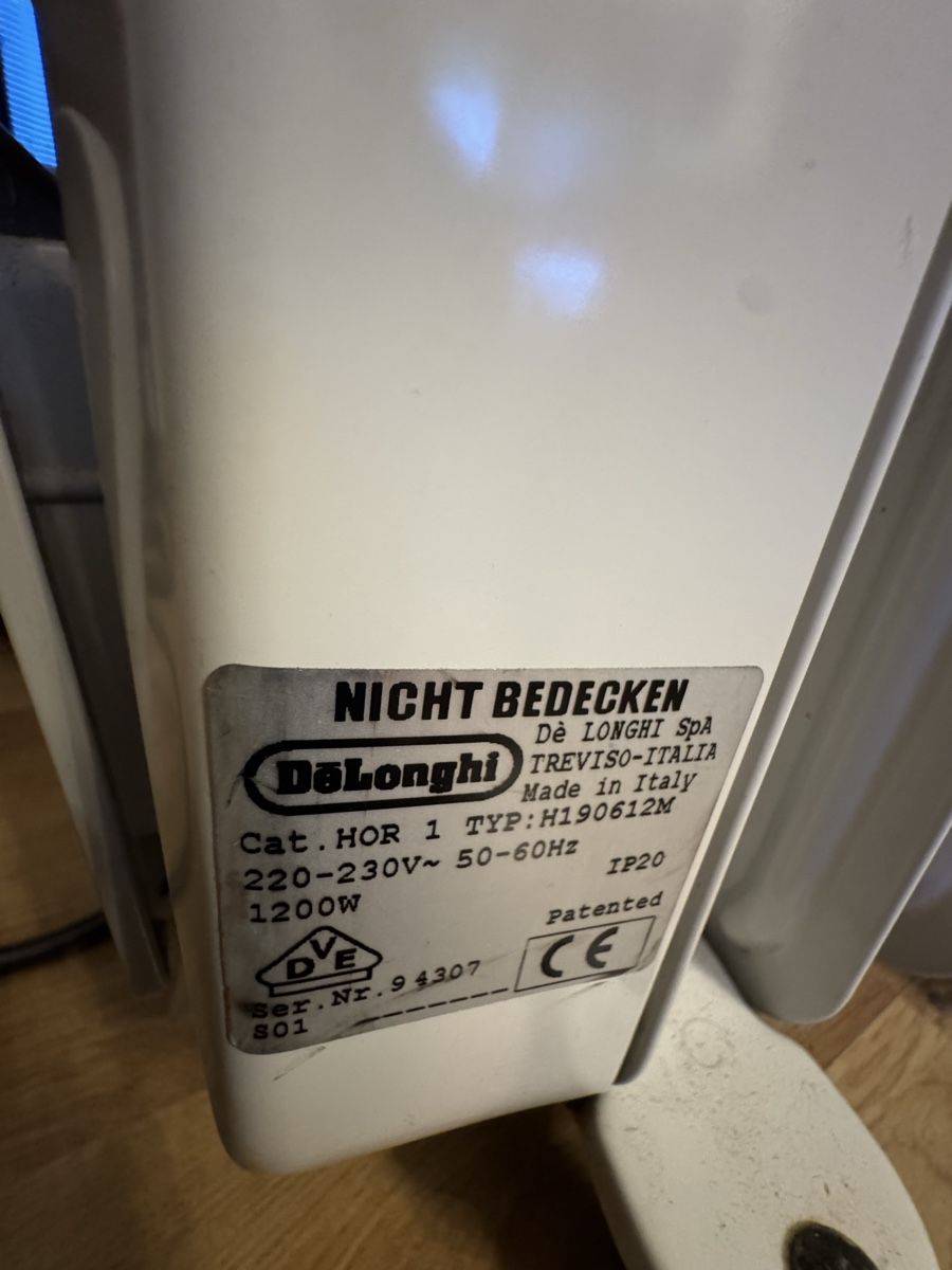 De'Longhi Heizgeräte: DeLonghi Radiator 1200W – Gebraucht aus Zürich von Privat4444 3