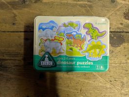 ELC 6 x Dinosaur Puzzle in Zinn-Transportbox - Alter 2-4