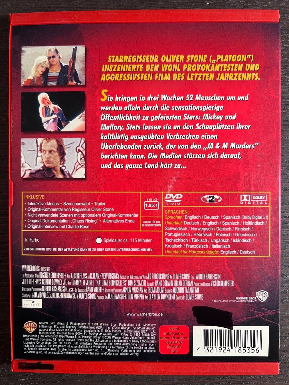 Tutti i DVDs: Natural Born Killers – Usato da Zürich venduto da FilmFreunde 1