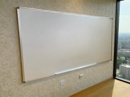 Whiteboard Wandmontage Tafelformat 200 x 100 cm WEISS NEU