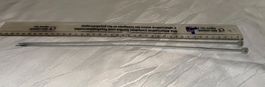 Stricknadeln AERO england Grssen  12 silber 31 cm