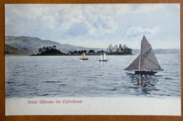 Zürichsee - Insel Ufenau - Barques. AK