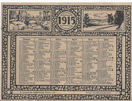 Kalender für das Jahr 1915