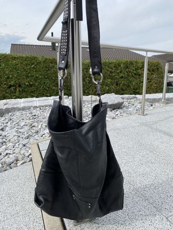 Handtasche FredsBruder Leder schwarz guter Zustand